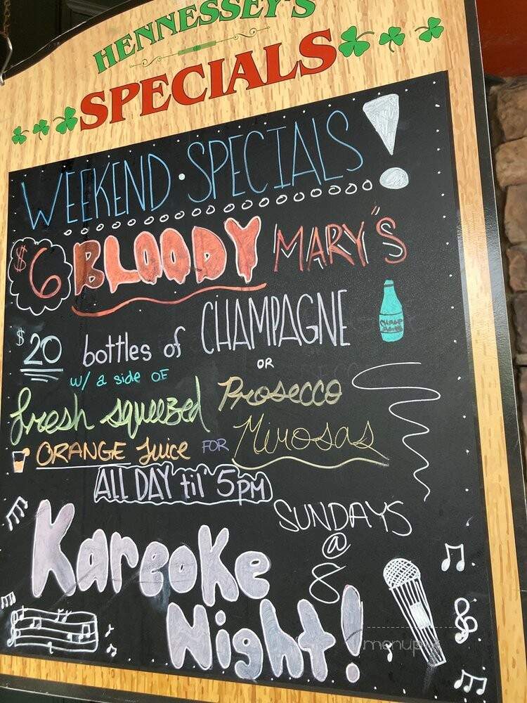 Hennessey's Tavern - Seal Beach, CA menu_pic