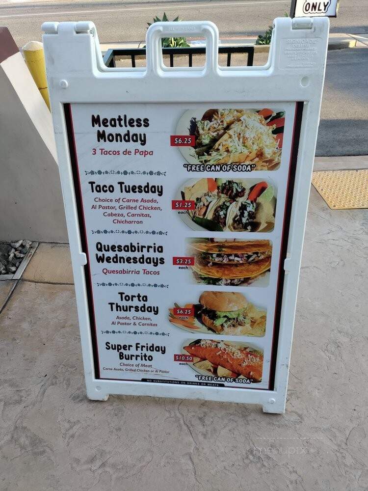 El Super Burrito Jr - Temple City, CA menu_pic