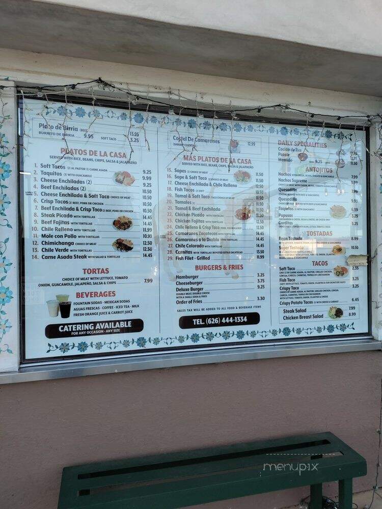 El Super Burrito Jr - Temple City, CA menu_pic