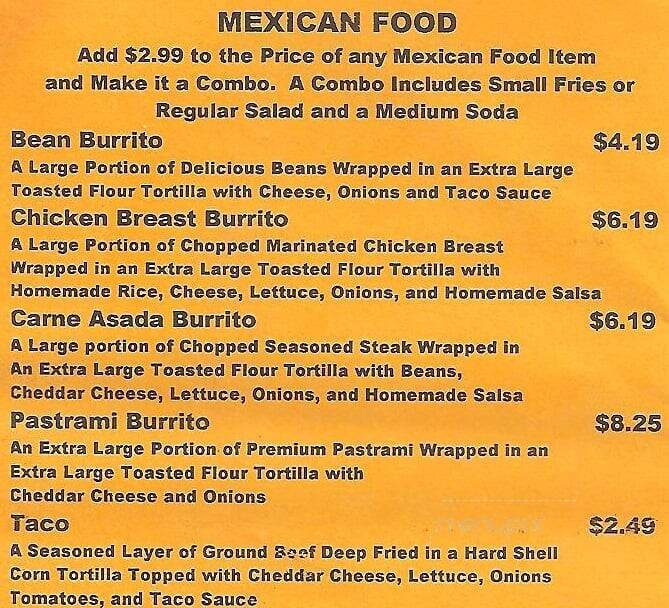 Omega Burgers - Bellflower, CA menu_pic