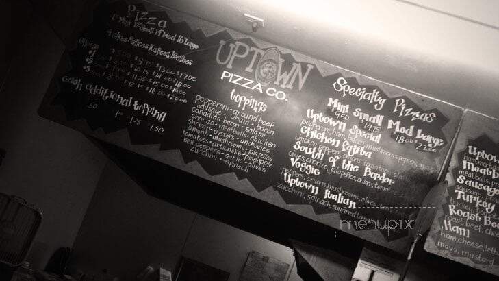 Uptown Pizza Co - Whittier, CA menu_pic