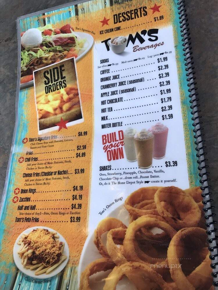 Tom's Burgers - South El Monte, CA menu_pic