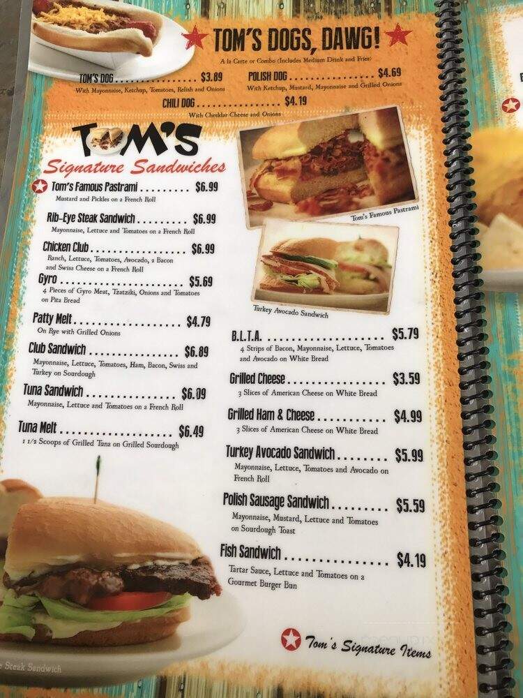 Tom's Burgers - South El Monte, CA menu_pic