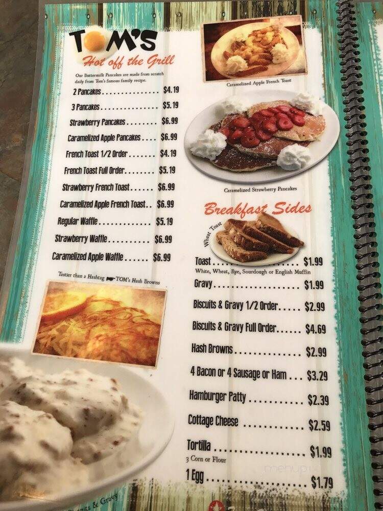 Tom's Burgers - South El Monte, CA menu_pic