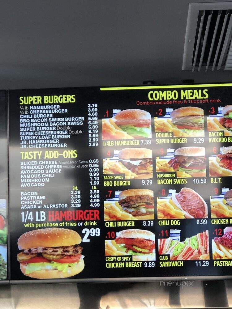 Michael's Super Burgers - Whittier, CA menu_pic
