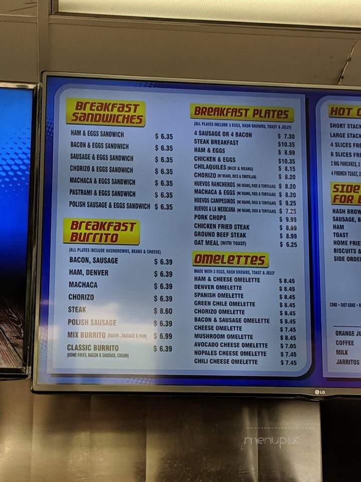 Sam's Burgers - La Mirada, CA menu_pic