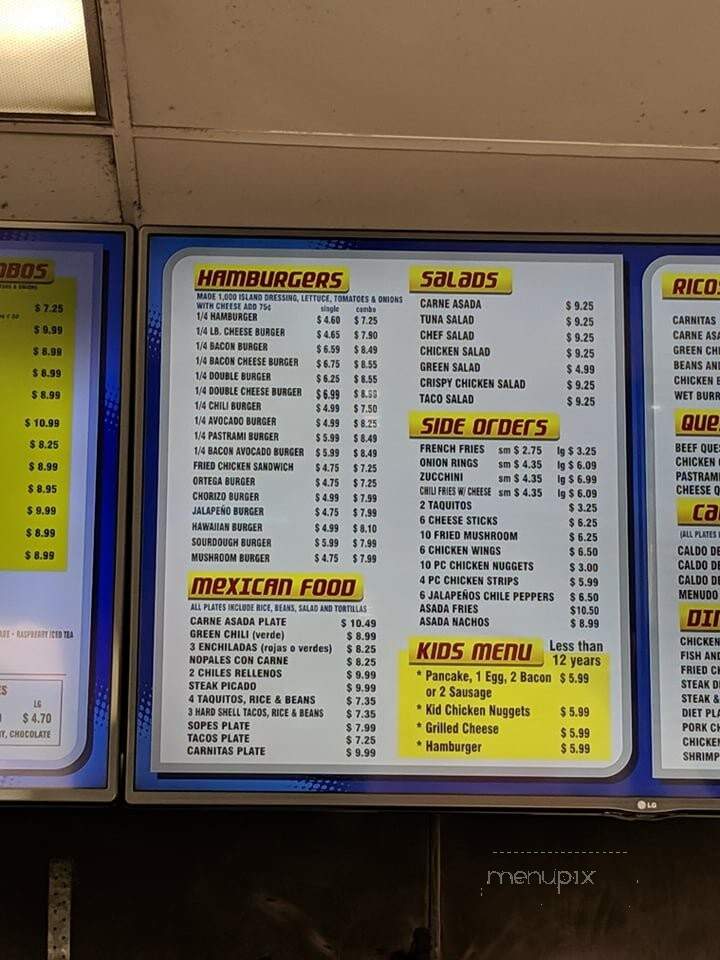 Sam's Burgers - La Mirada, CA menu_pic
