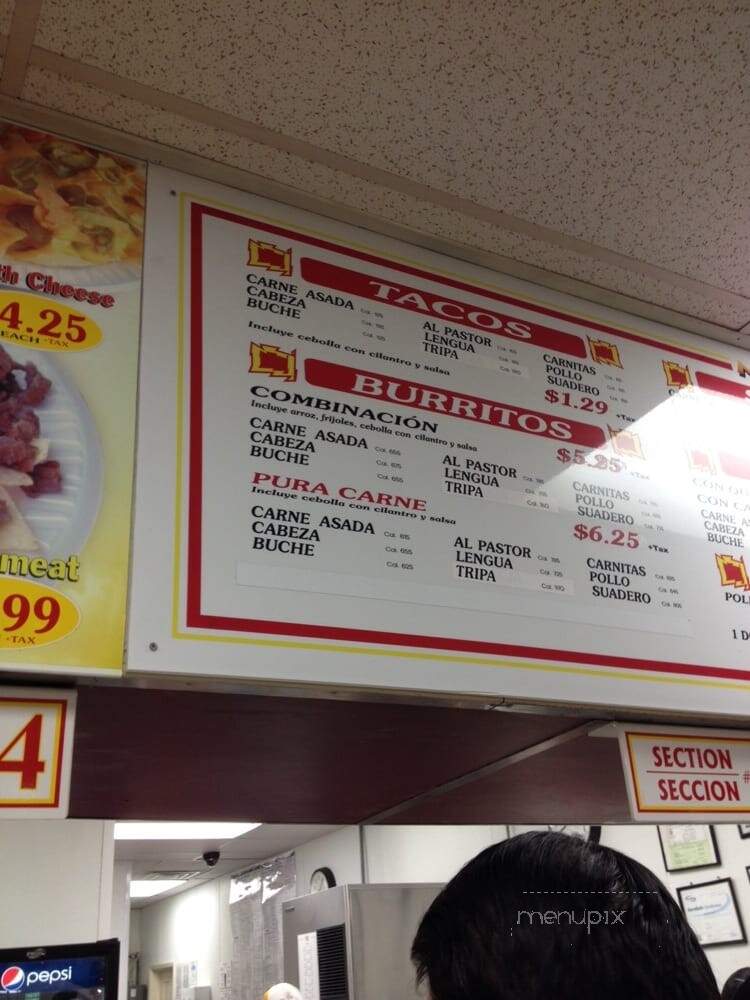 King Taco Restaurant - El Monte, CA menu_pic