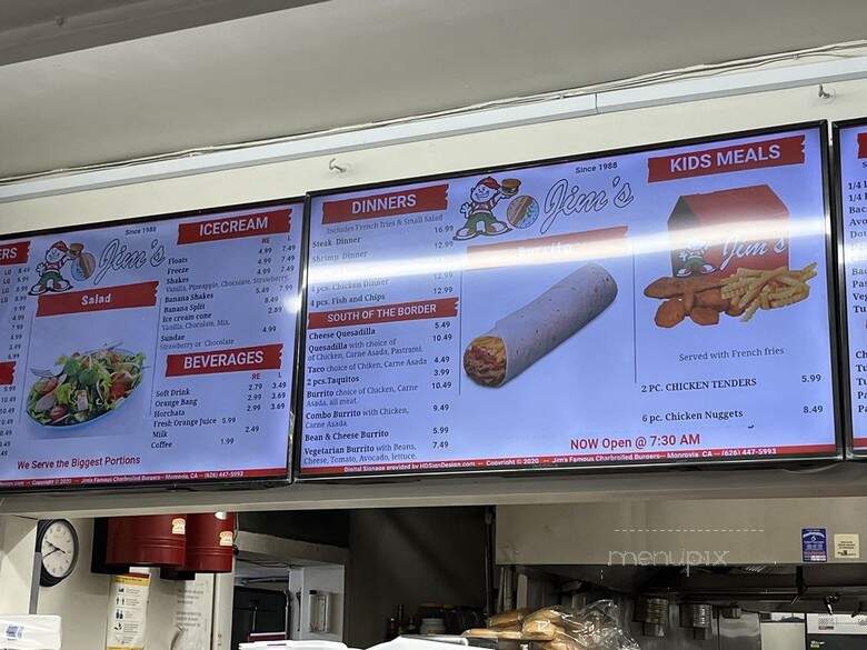 Jim's Famous Quarterpound - Arcadia, CA menu_pic
