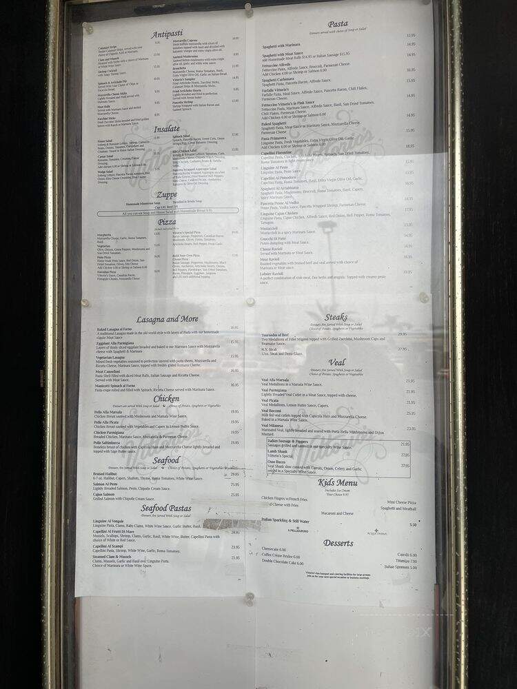 Vittorio's Italian Restaurant - Huntington Beach, CA menu_pic