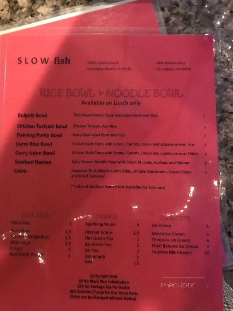 Sushi 7 - Huntington Beach, CA menu_pic