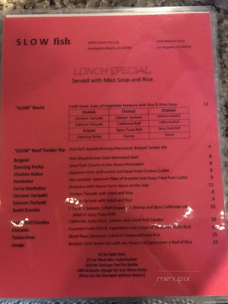 Sushi 7 - Huntington Beach, CA menu_pic