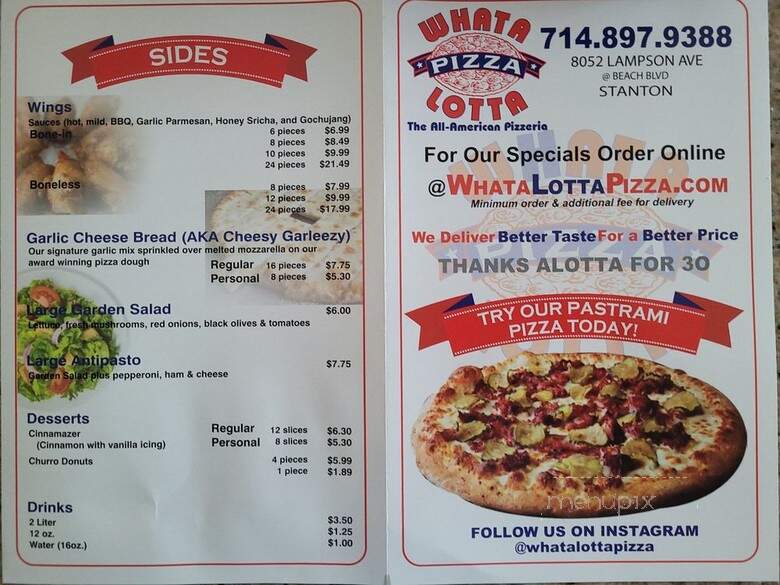 Whata Lotta Pizza - Garden Grove, CA