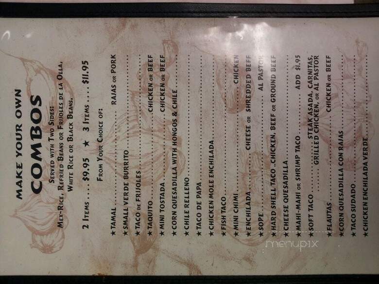 Ajos Y Cebollas Mexican Restaurant - El Monte, CA menu_pic