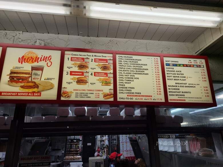 Tommy's Original Hamburgers - Westminster, CA menu_pic