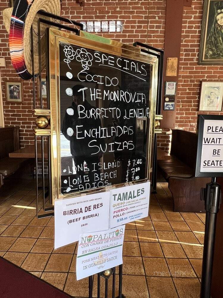 Rudys Mexican Restaurant - Monrovia, CA menu_pic