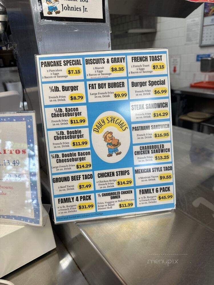 Johnies Jr Burgers - La Palma, CA menu_pic