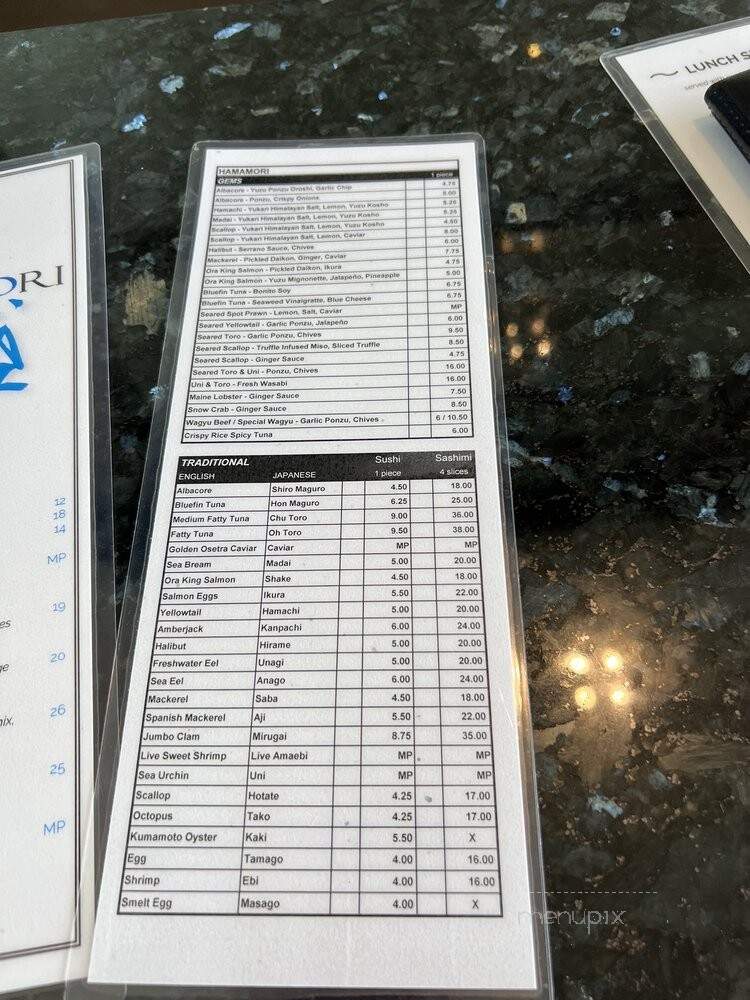 Hamamori - Costa Mesa, CA menu_pic