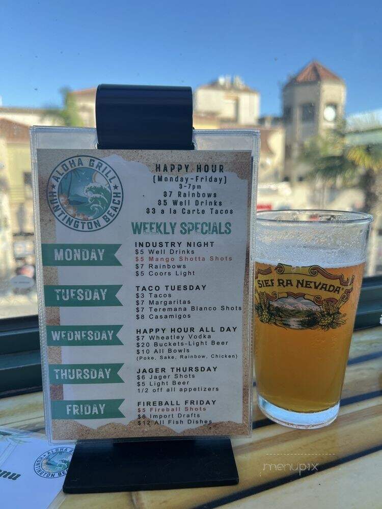 Aloha Grill - Huntington Beach, CA menu_pic