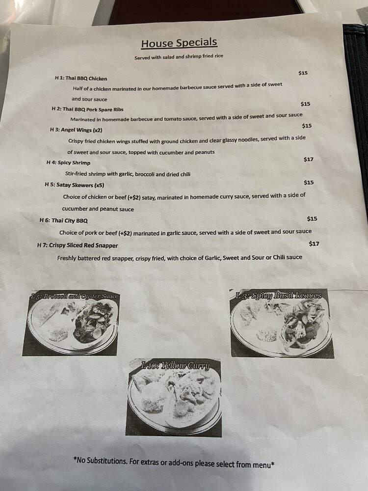 Thai City Restaurant - Duarte, CA menu_pic