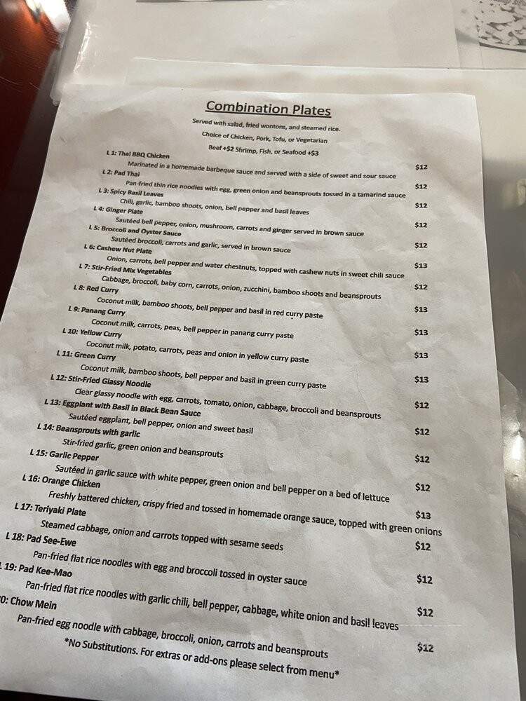 Thai City Restaurant - Duarte, CA menu_pic