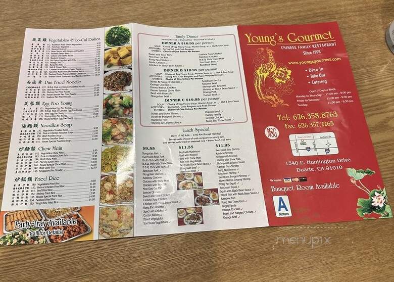 Young's Gourmet - Duarte, CA menu_pic