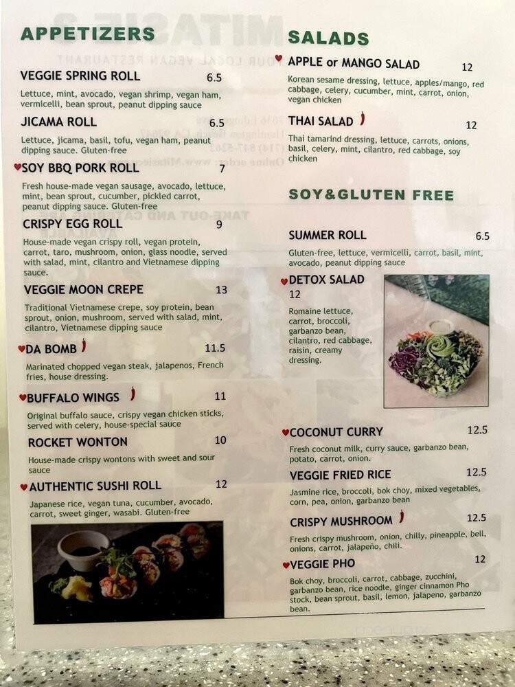 Mitasie - Huntington Beach, CA menu_pic