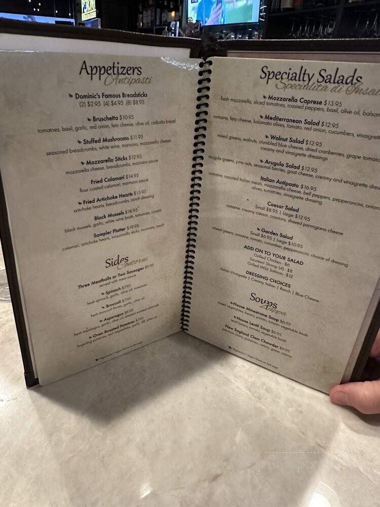 Dominic's Ristorante Italiano - Cypress, CA menu_pic