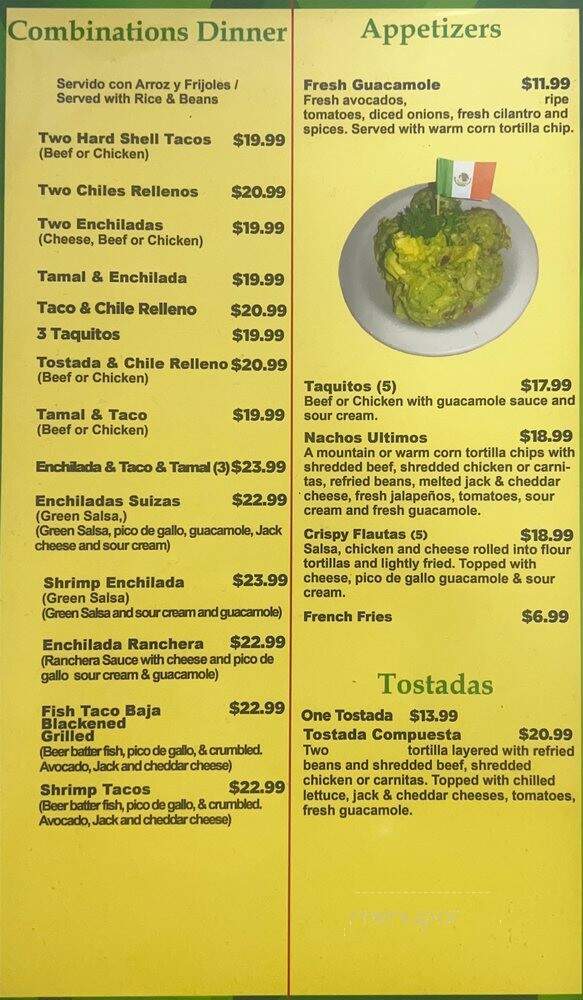 Casa Brito Mexican Food Restaurant - Westminster, CA menu_pic