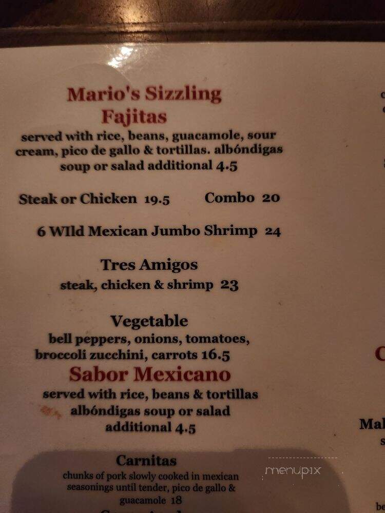 Mario's Restaurant - Huntington Beach, CA menu_pic