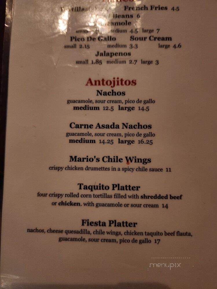 Mario's Restaurant - Huntington Beach, CA menu_pic