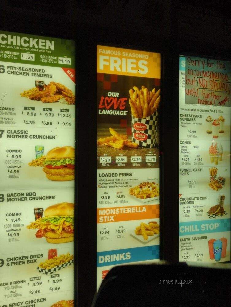 Rally's Hamburgers - Anaheim, CA menu_pic