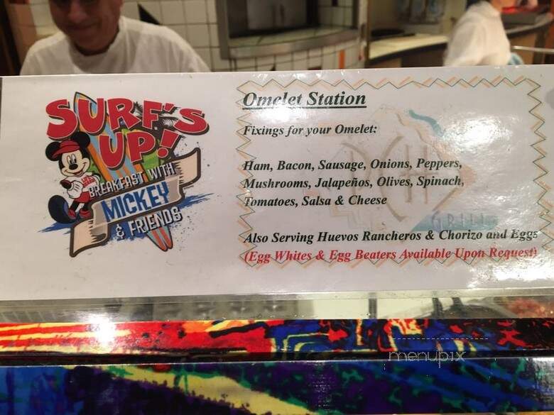 Disney's Pacific Coast Highway - Anaheim, CA menu_pic