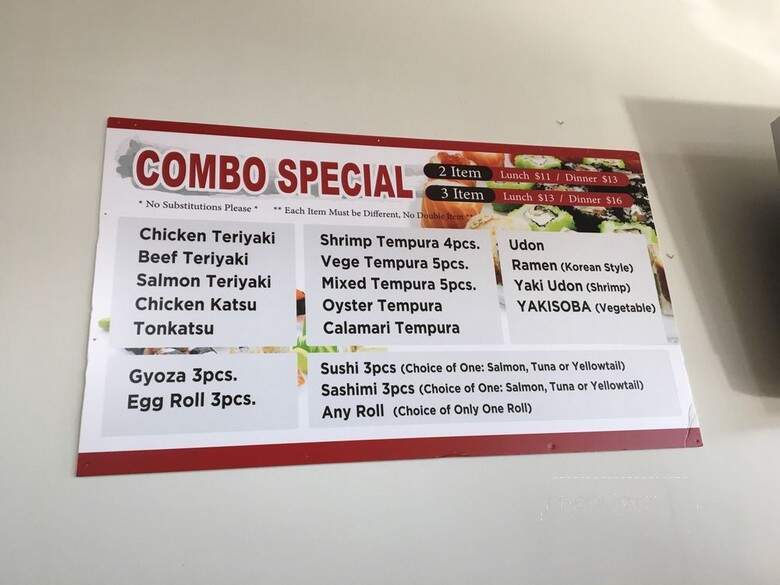 Sushi Express - Stanton, CA menu_pic