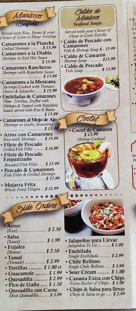 El Pueblito Mexican Restaurant - Placentia, CA menu_pic