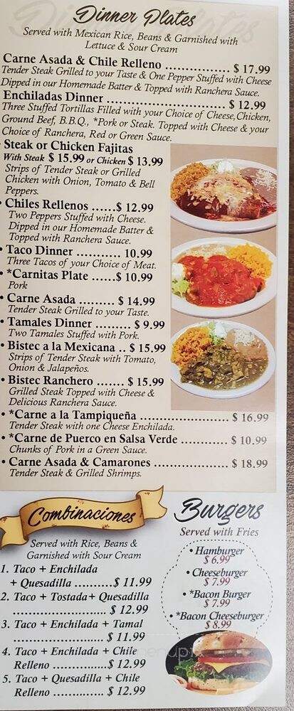 El Pueblito Mexican Restaurant - Placentia, CA menu_pic