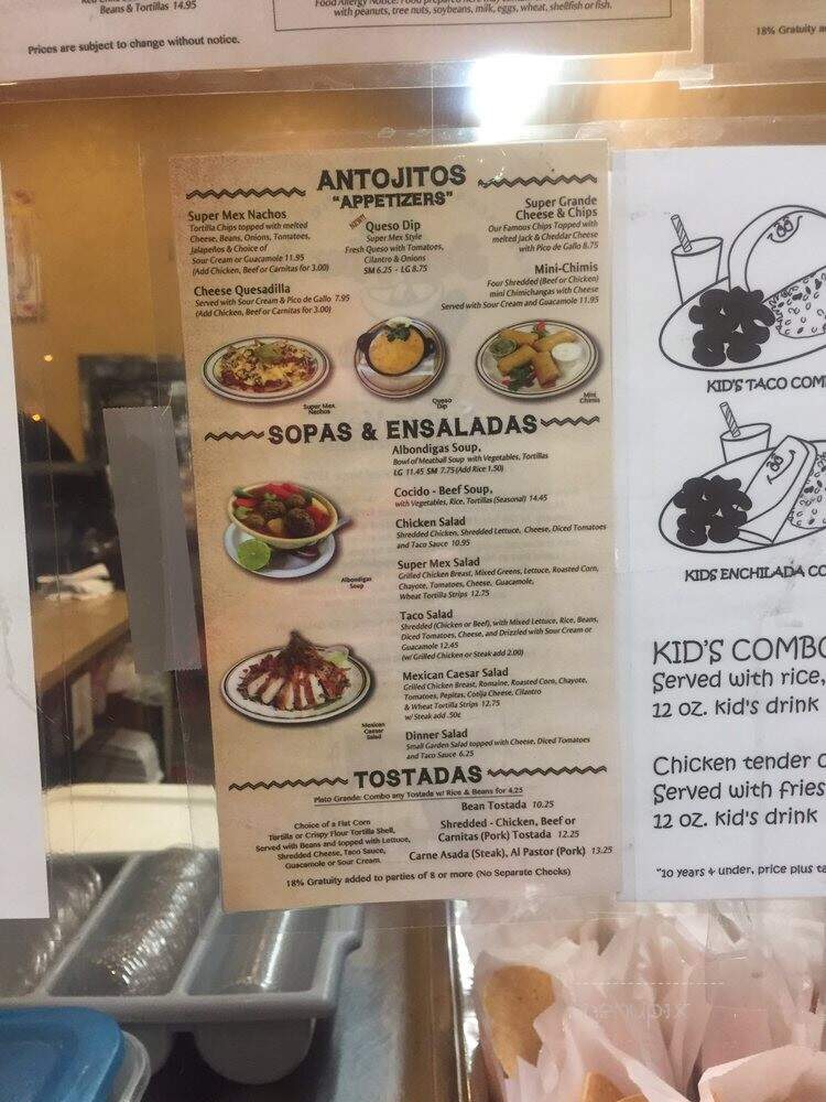 Super Mex Mexican Restaurant - Cypress, CA menu_pic
