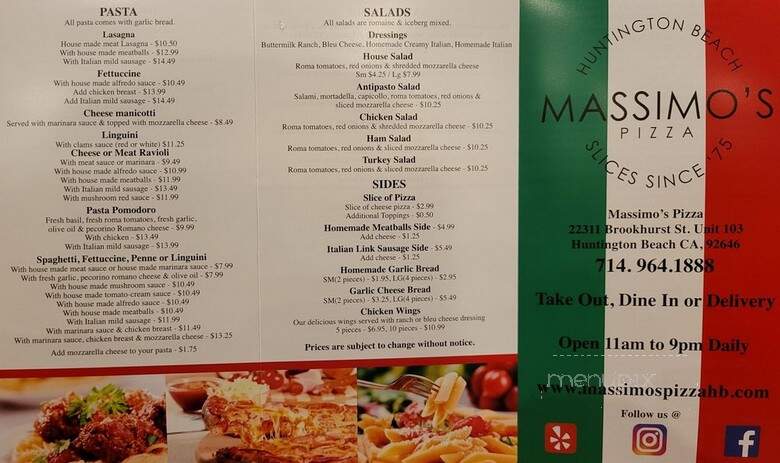 Massimo's Pizza - Huntington Beach, CA