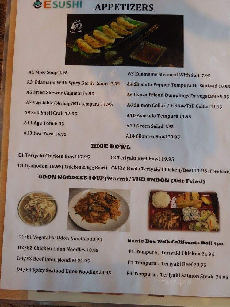 Sushi From East Restaurant - Whittier, CA menu_pic