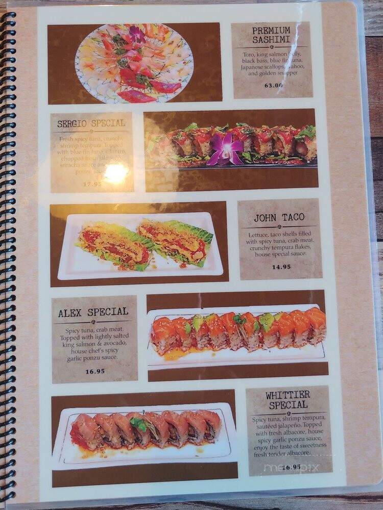 Sushi From East Restaurant - Whittier, CA menu_pic