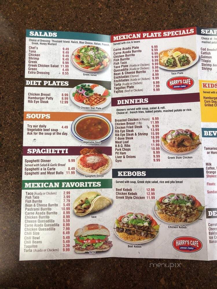 Harry's Cafe - Stanton, CA menu_pic