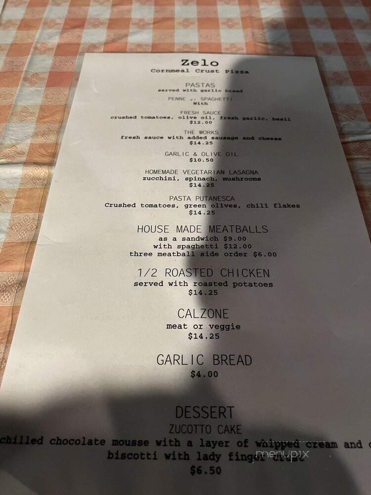 Zelo Pizzeria - Arcadia, CA menu_pic