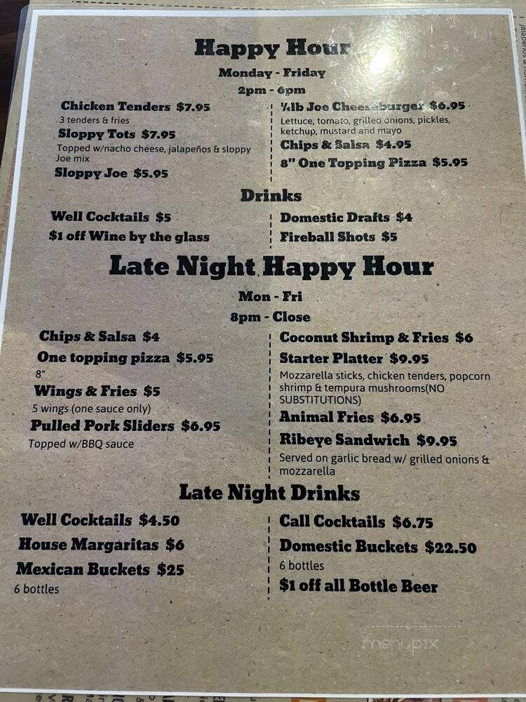 Eat At Joe's - Huntington Beach, CA menu_pic