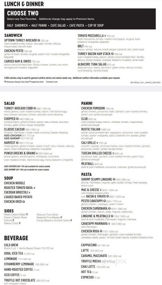 Corner Bakery Cafe - Huntington Beach, CA menu_pic