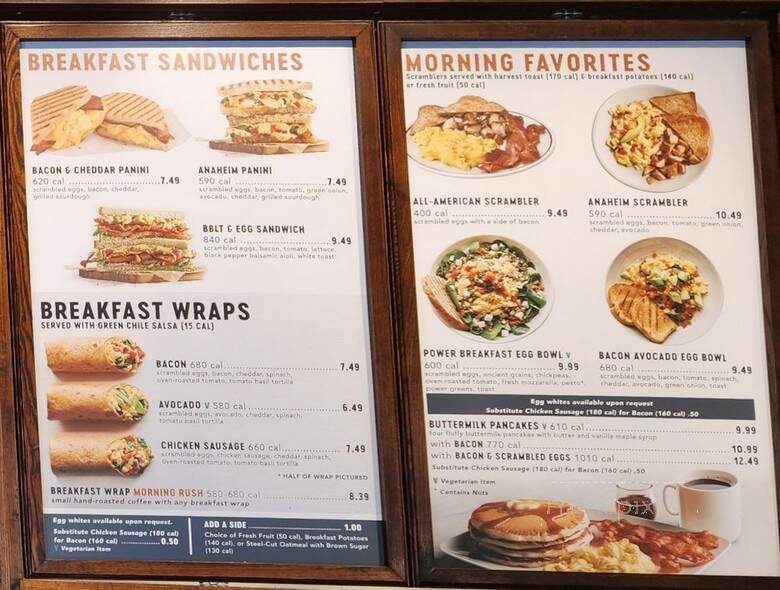 Corner Bakery Cafe - Huntington Beach, CA menu_pic