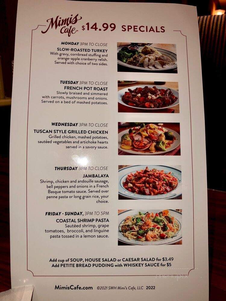 Mimi's Bistro & Bakery - Fountain Valley, CA menu_pic