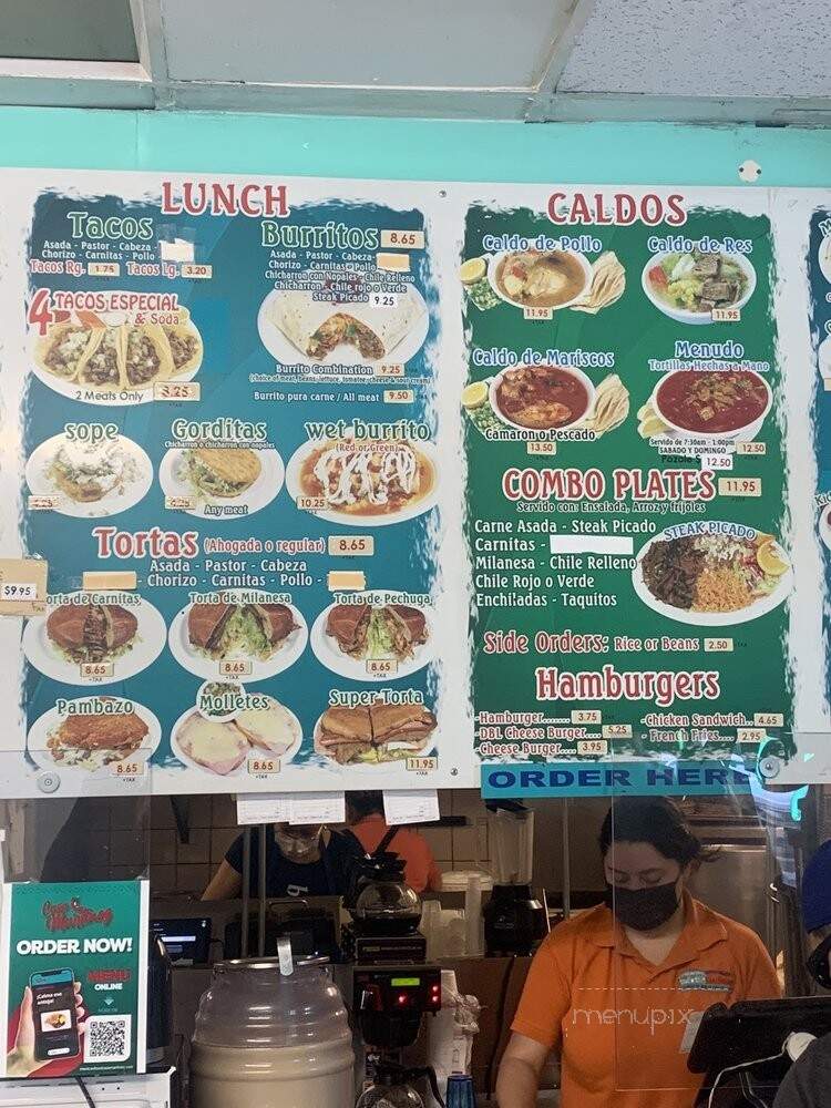 Casa Martinez - Whittier, CA menu_pic