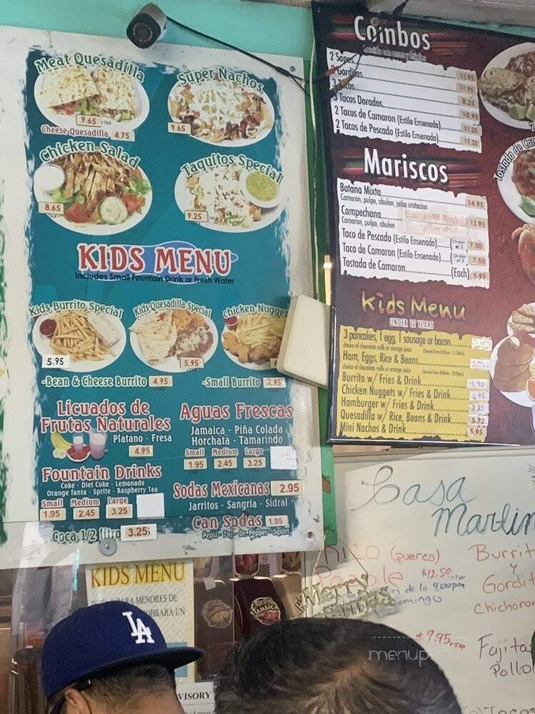 Casa Martinez - Whittier, CA menu_pic