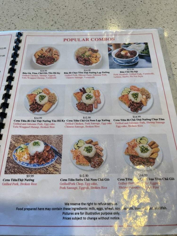 Thuan Kieu - Westminster, CA menu_pic