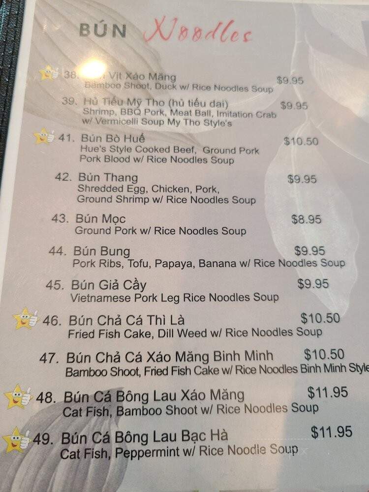 Bimh Minh Restaurant - Garden Grove, CA menu_pic
